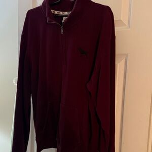 Women’s Burgundy Half-Zip Sweater